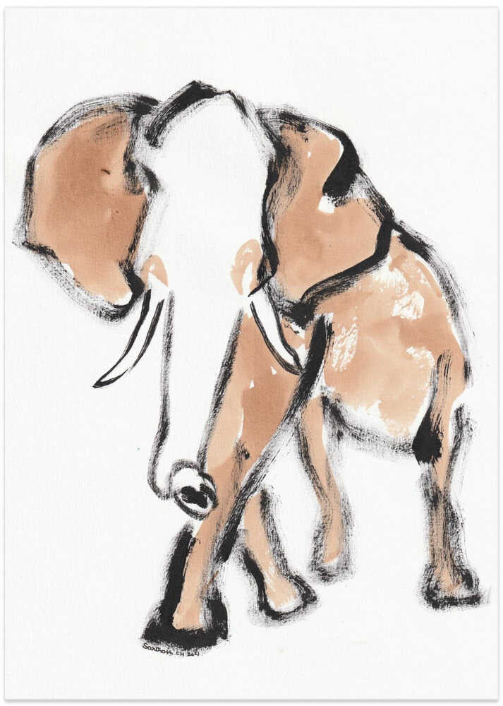 Gentle Brush Elephant