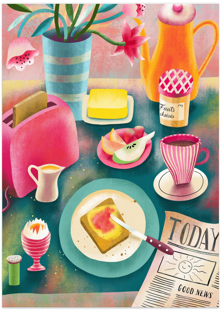 Whimsical Breakfast Scene