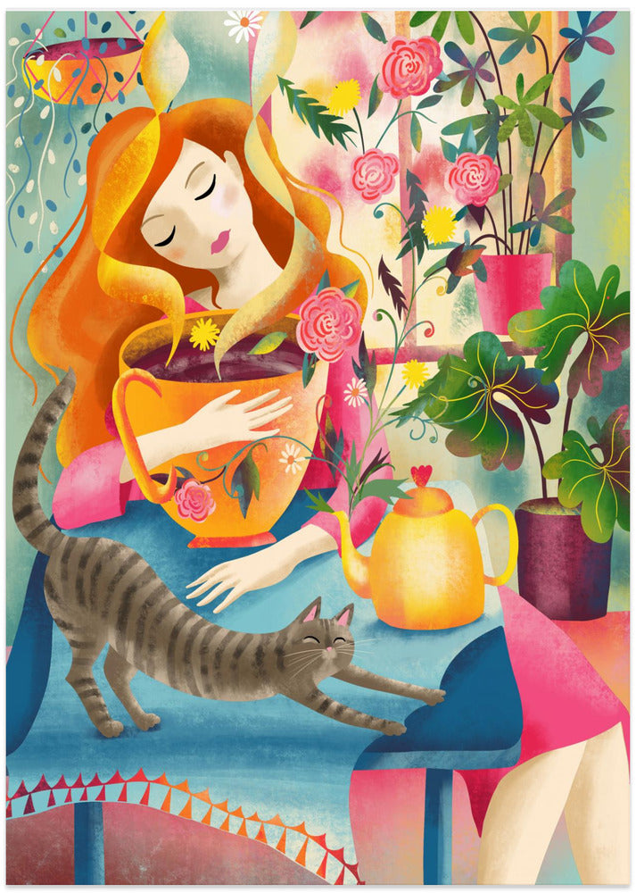 Morning Tea and Cat Stretch