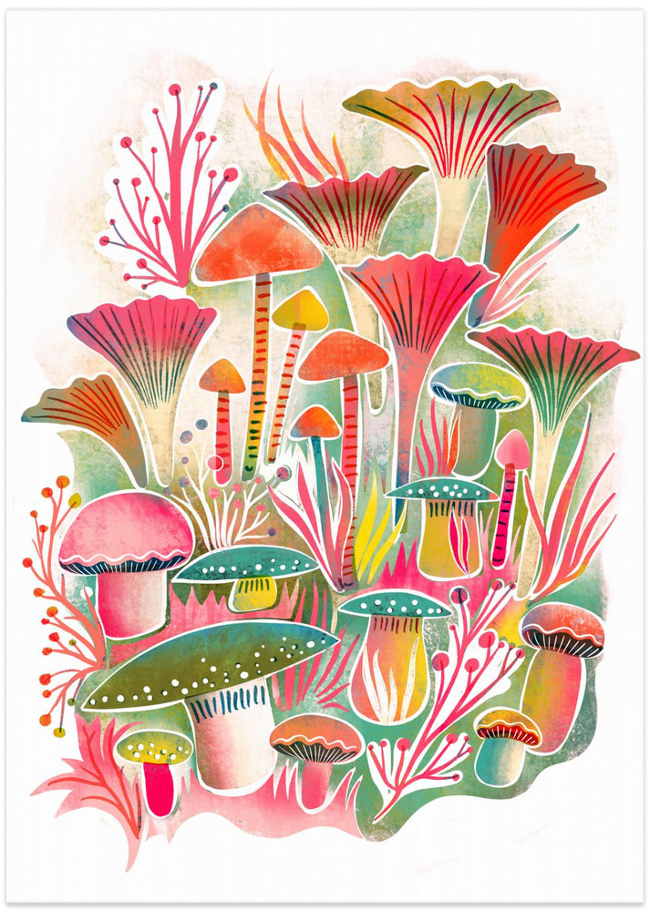 Funghi Forest Screenprint