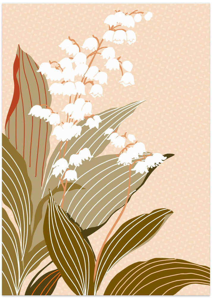 Big flowers Lily of the valley peach