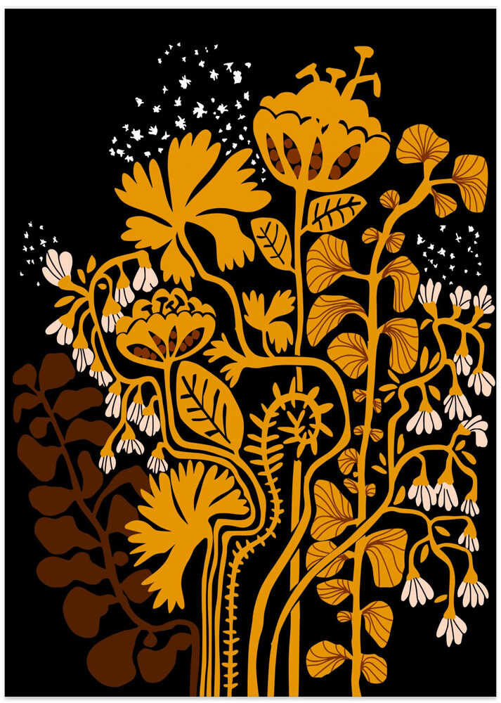 Stockholm garden autumn night