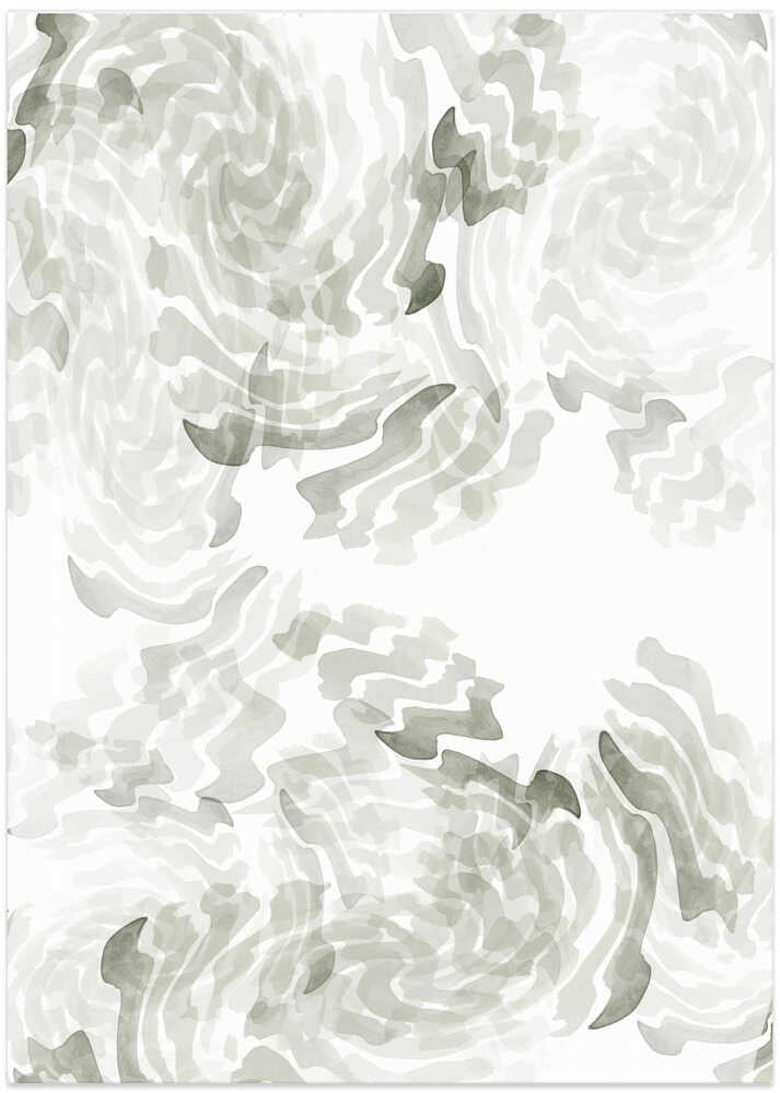 Grey Watercolour Twirl 1