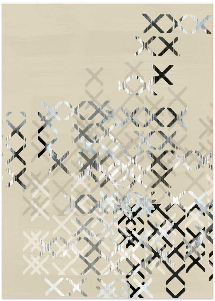 Minimal X Black and White Composition 3