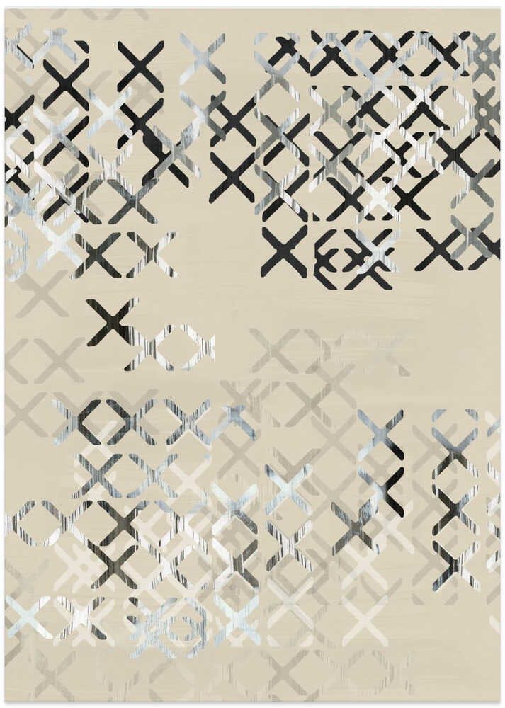 Minimal X Black and White Composition 4