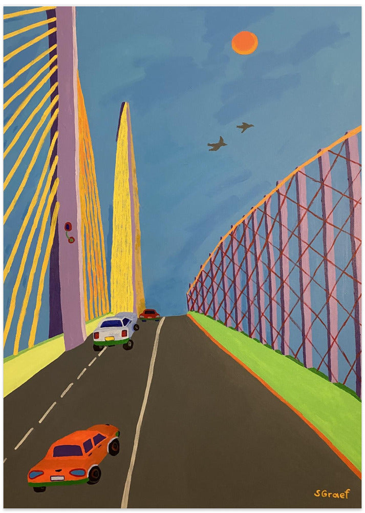 Driving Over the Sunshine Skyway Bridge