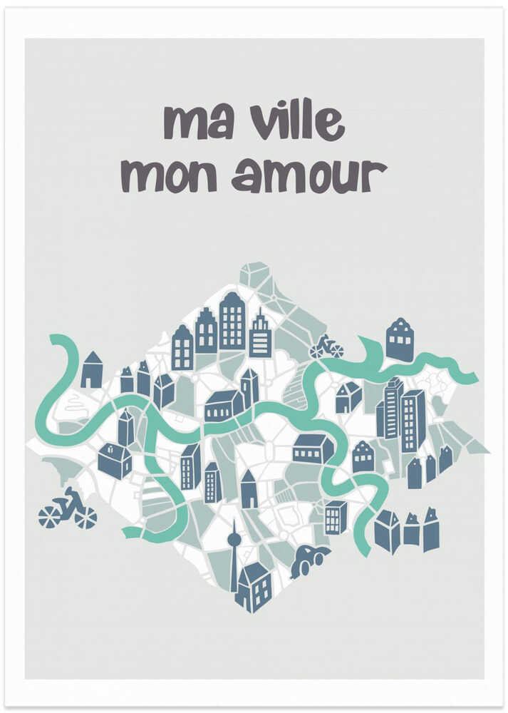 ma ville mon amour; City life collection soft grey