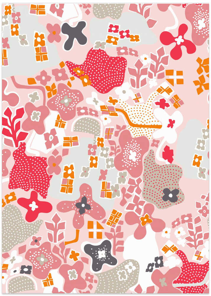 City life botanical park pearl pink pattern