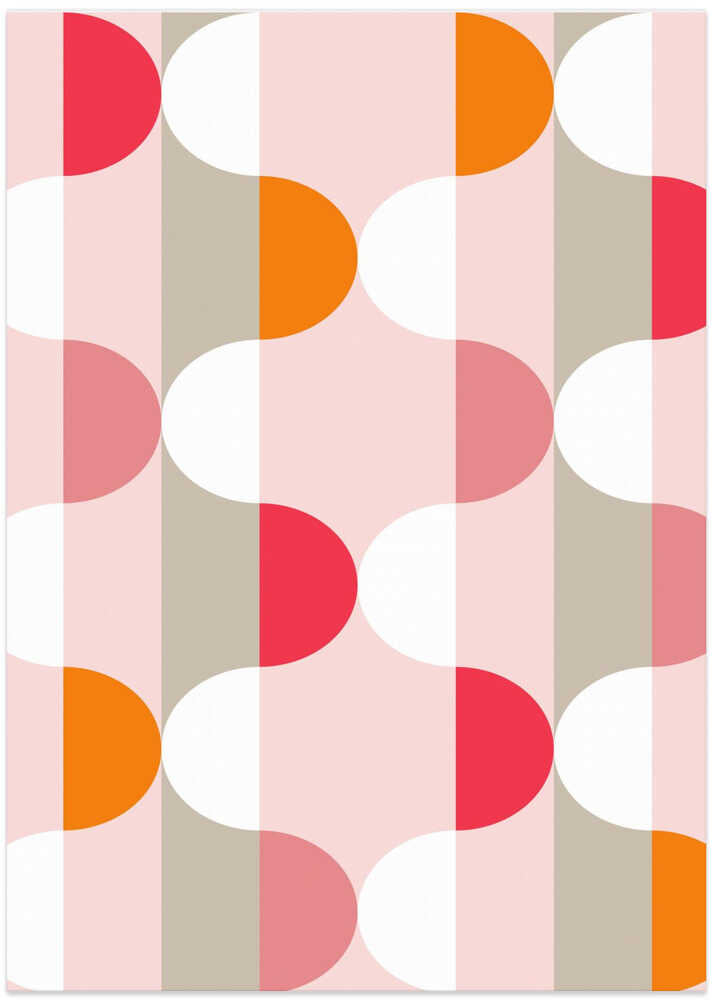 City life facade pearl pink pattern