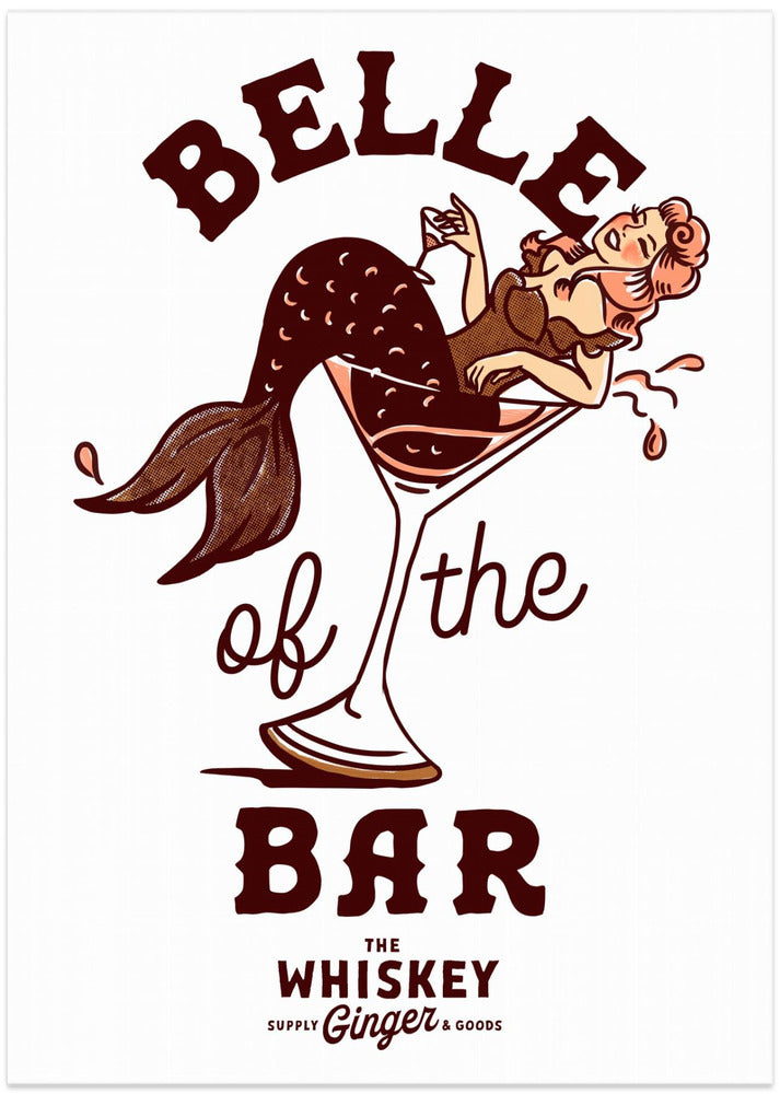Belle Of The Bar Mermaid Pin Up Art