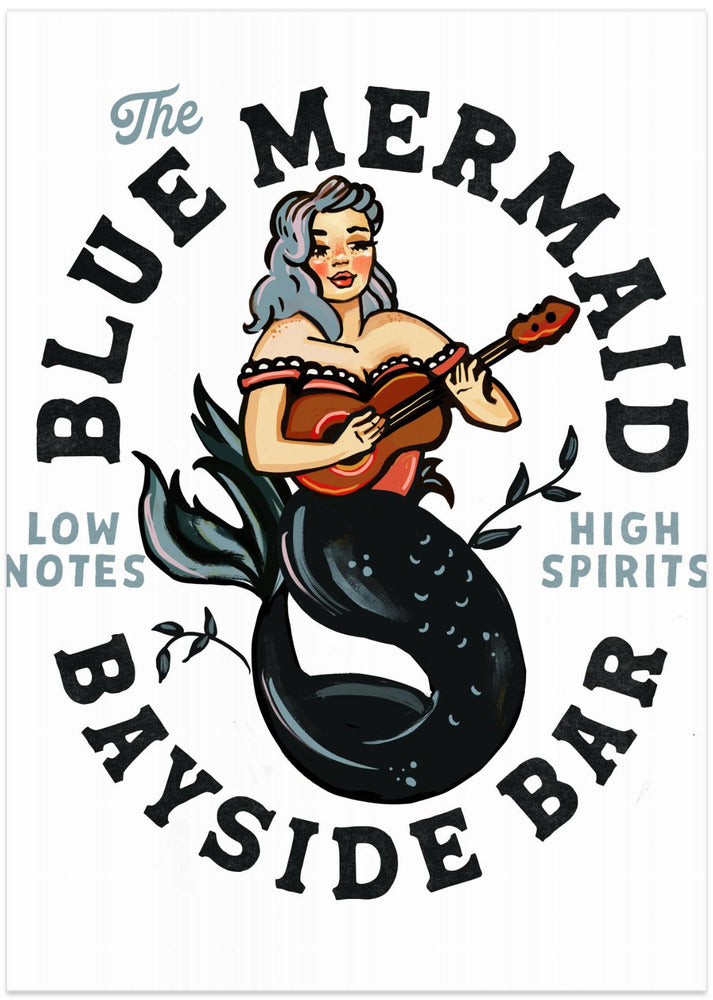Blue Mermaid Bayside Bar. Dive Bar Music Pinup