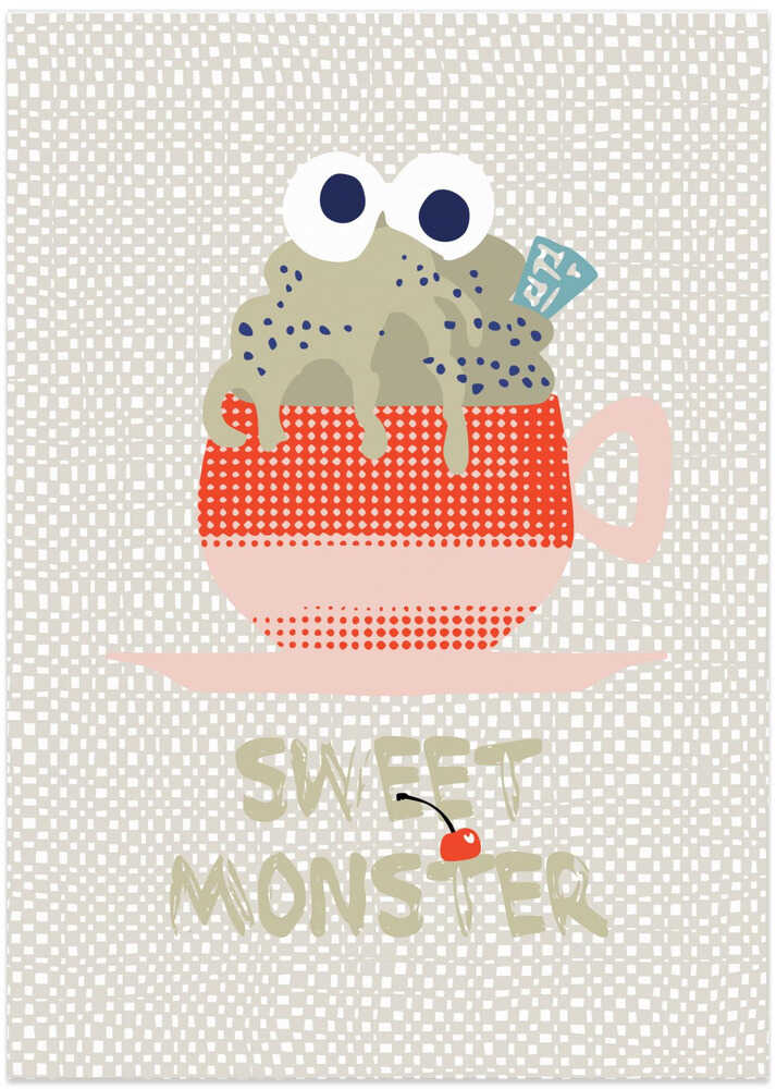 Sweet monster cupcake red