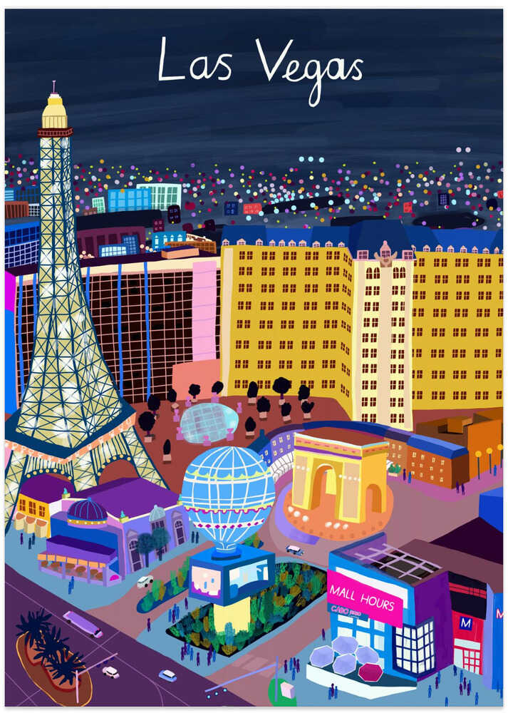 Las Vegas Night View by Artist Carla Daly