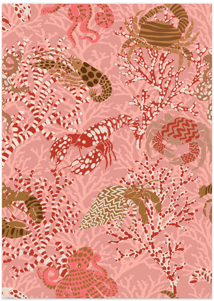 Vibrant coral reef pattern