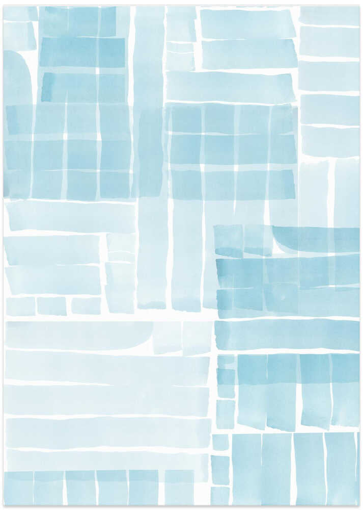 Light Blue Watercolour Grid Wash 2