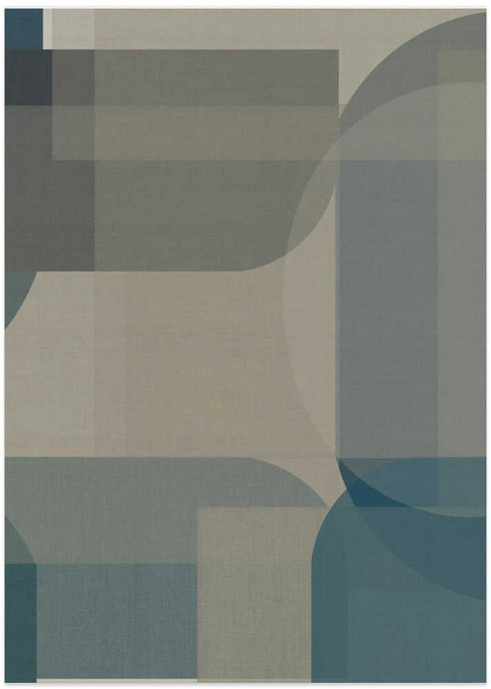 Woven Blue and Neutral Abstract Layers 1