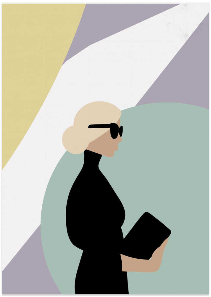 Blondie in geometric pattern