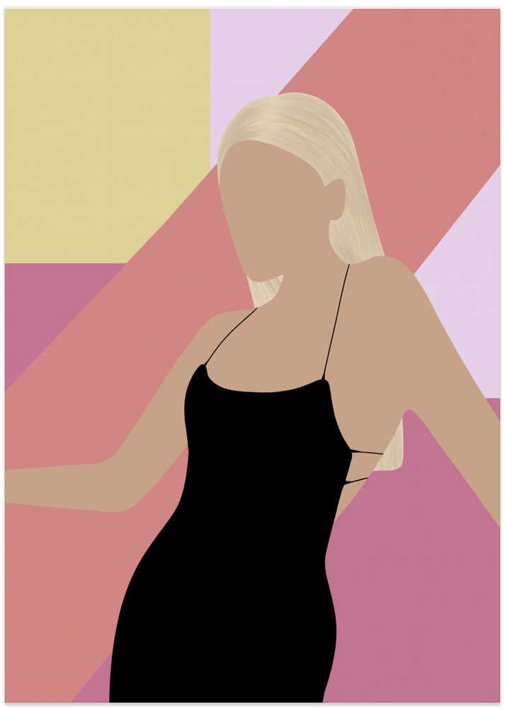 Blondie in pink pattern