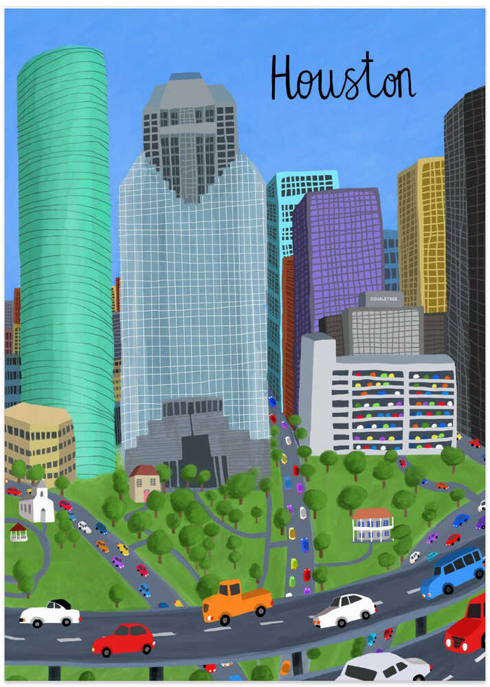 Downtown, Houston, Texas by Artist Carla daly