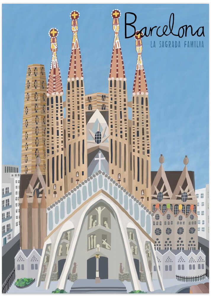 The Sagrada Familia, Barcelona by Artist Carla Daly