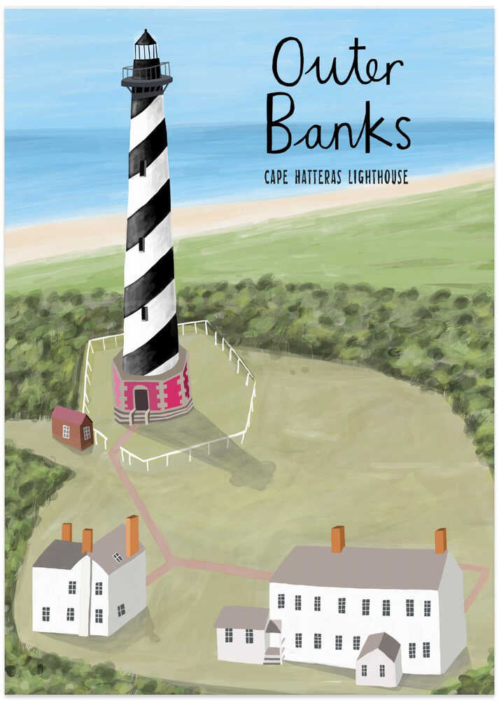 Cape Hatteras Lighthouse, Outer Banks by Artist Carla Daly