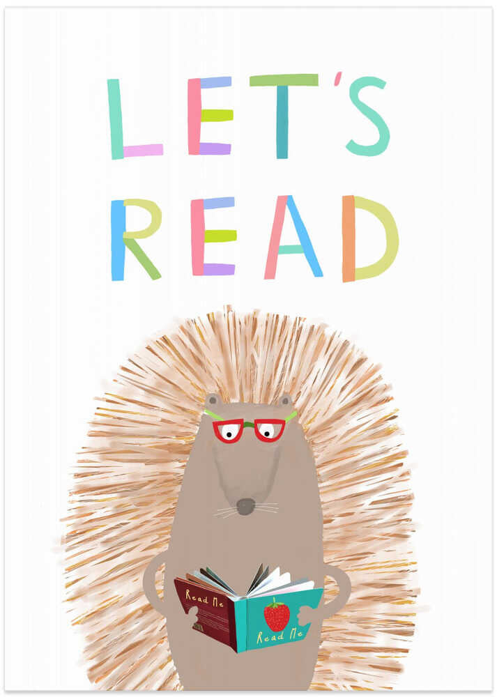 Let's Read with Cute Hedgehog by Illustrator Carla Daly