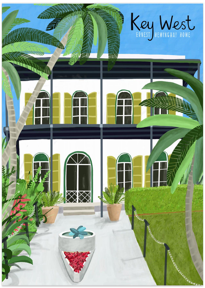 Ernest Hemingways Home, Key West Hemingway, Florida by Artist Carla Daly