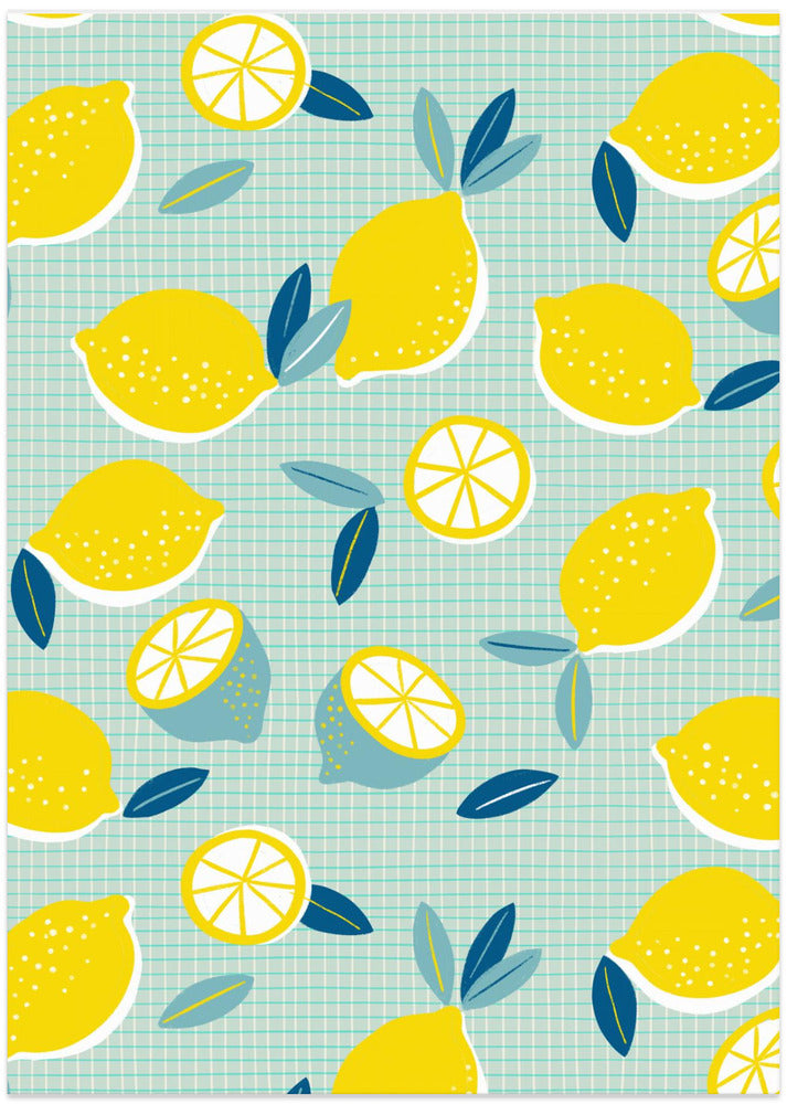 Fresh Lemons Checkered Mint
