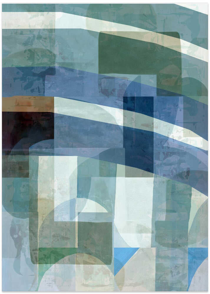 Abstract Blue and Neutral Shapes 1