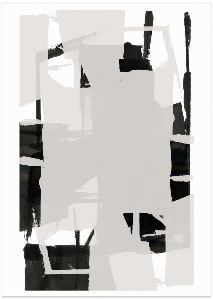 Black and White Abstract Composition No.6
