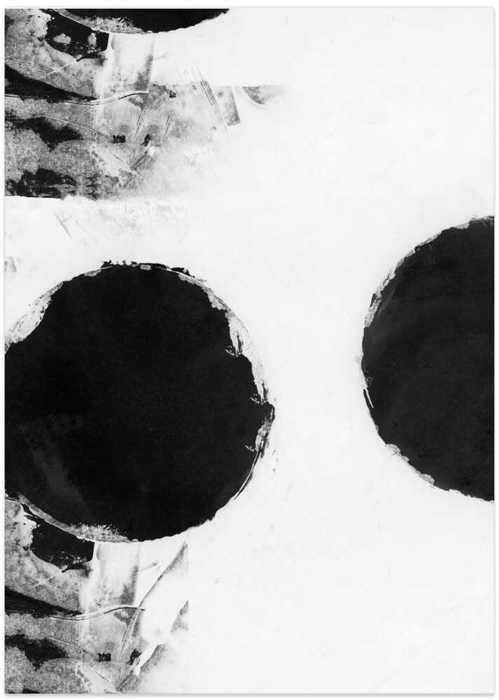 Black and White Abstract Dots 3