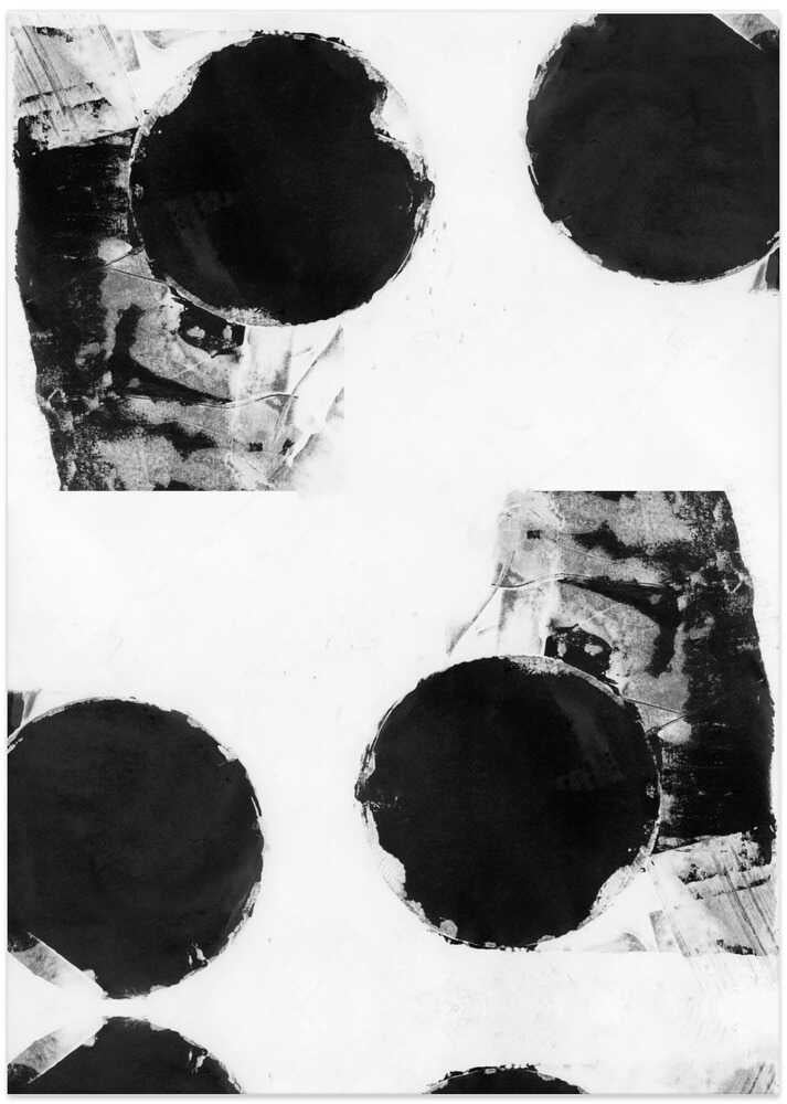 Black and White Abstract Dots 8