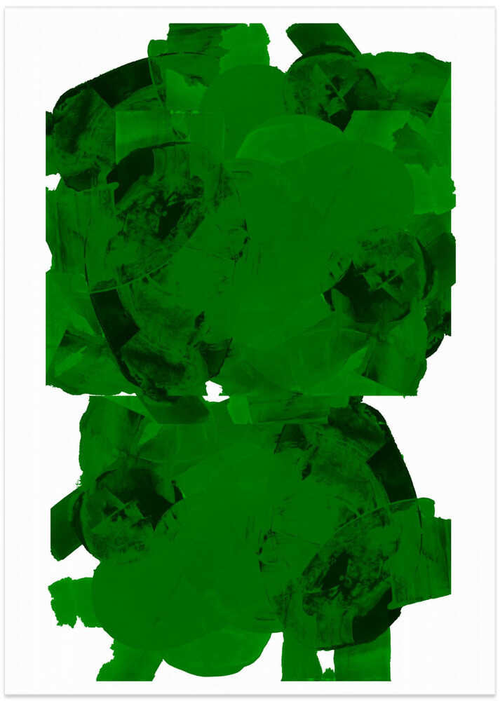 Green and Black Abstract Composition No.2