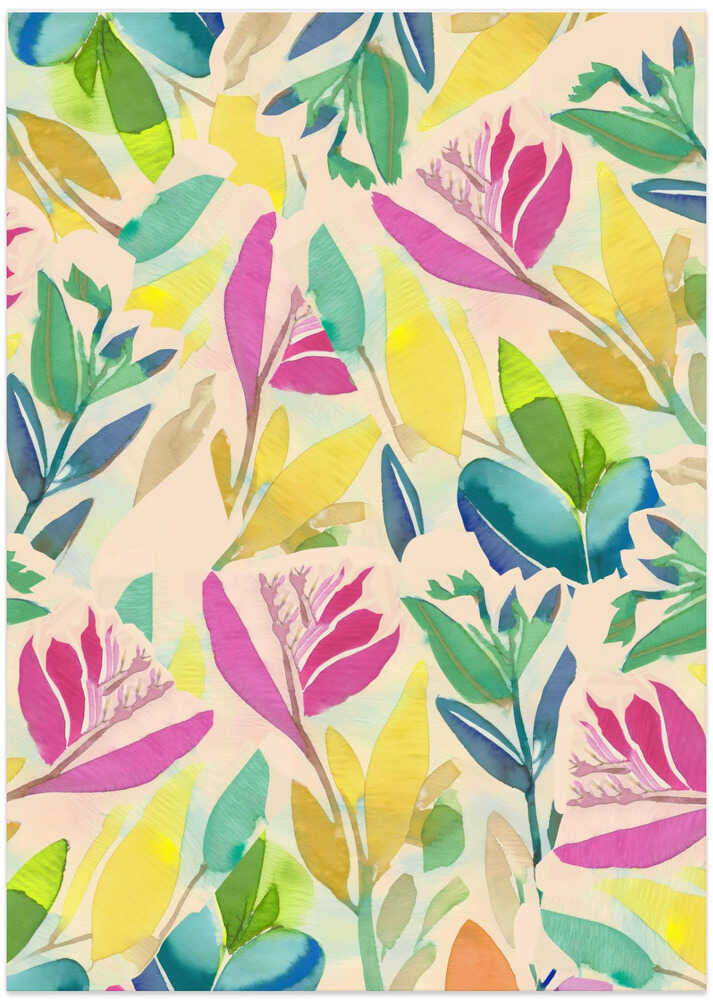 Watercolour Floral Collage