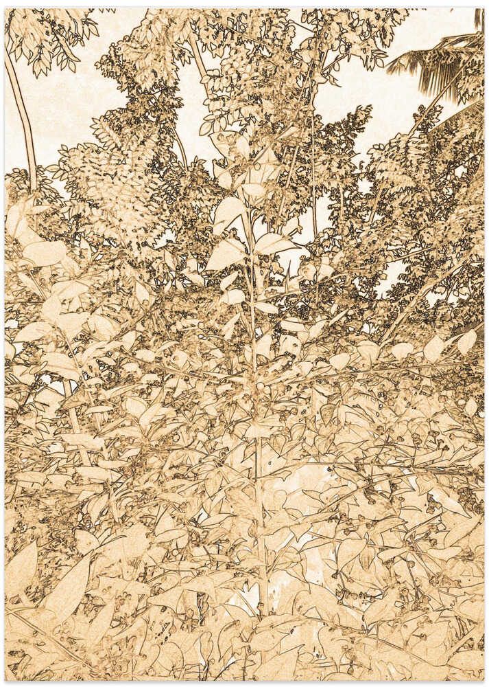 Sepia Foliage Scene