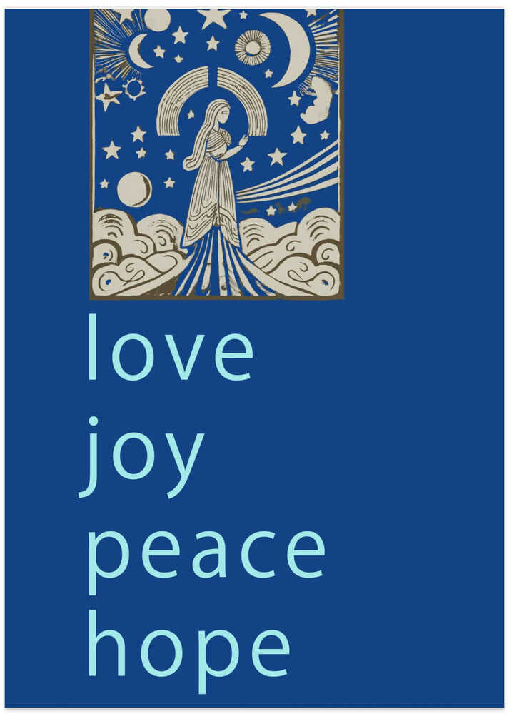 Winter Scene: Love Joy Peace Hope