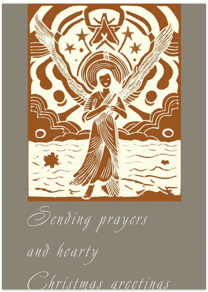 Winter Scene: Sending Prayers and Hearty Christmas Greetings