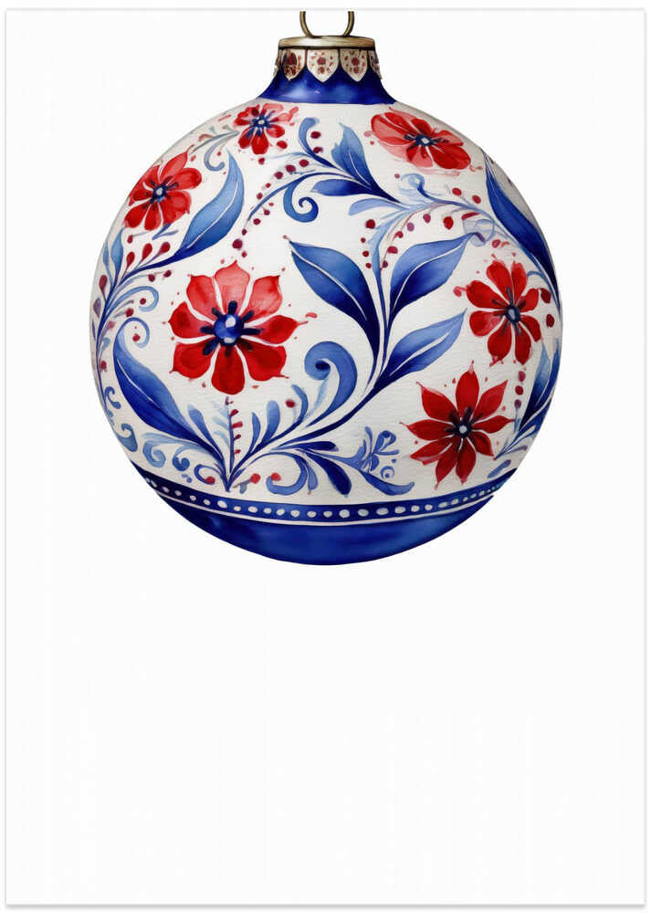 Bows and Baubles: Folk Art Christmas Bauble 3