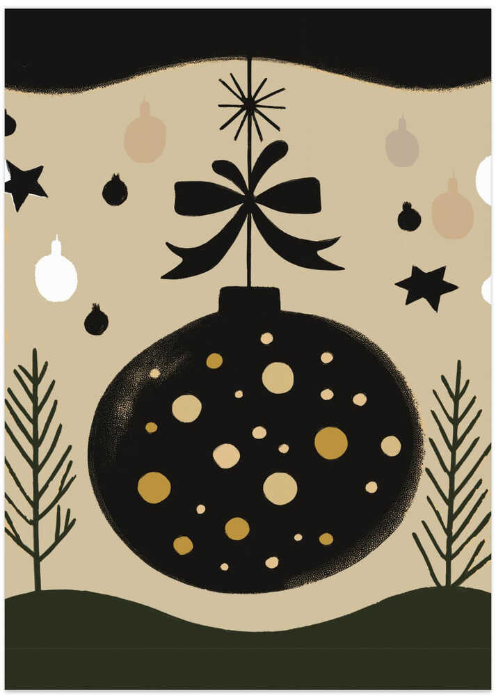 Bows and Baubles: Minimalism Holiday Print 2