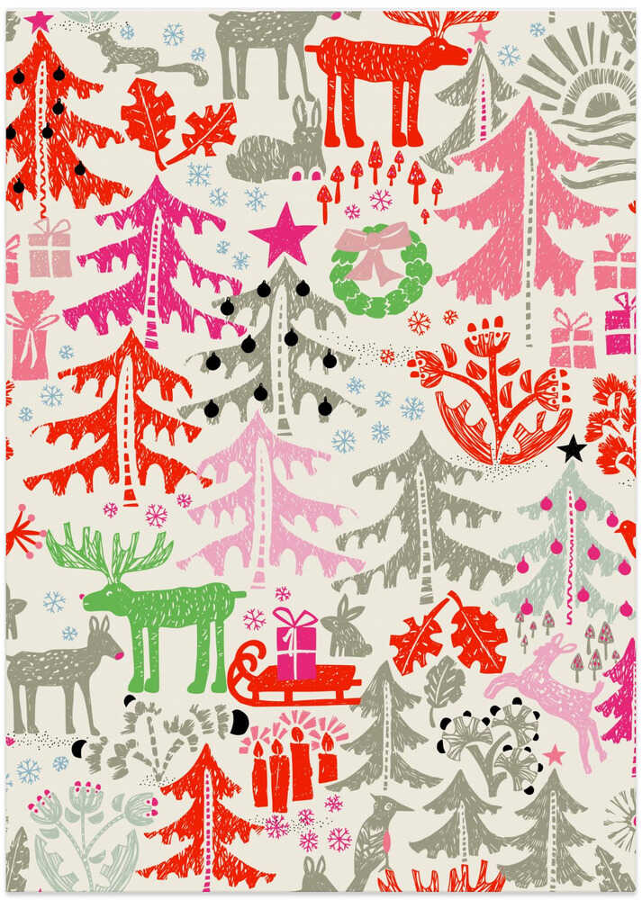 X-Mas Winter forest pattern