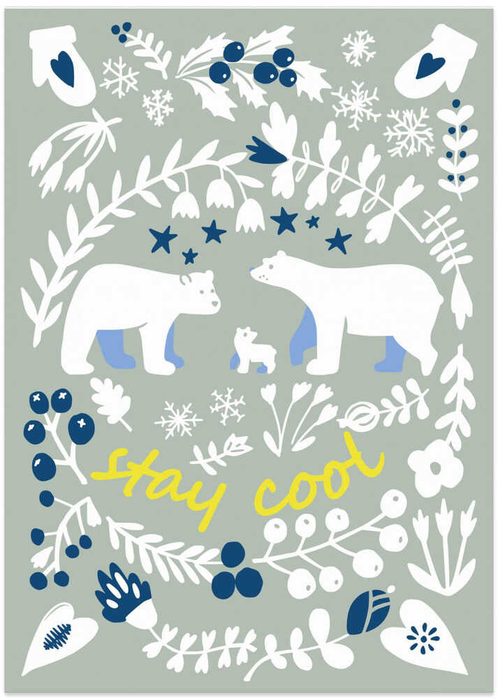 Folk Art stay cool Polar bear