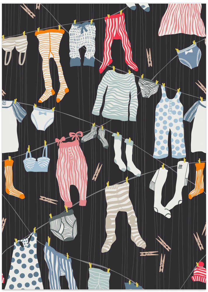 Hang out in laundry room dark coal pattern