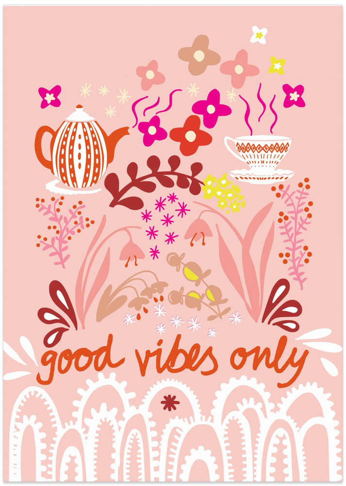 Good vibes only – scandinavian folk art illustration