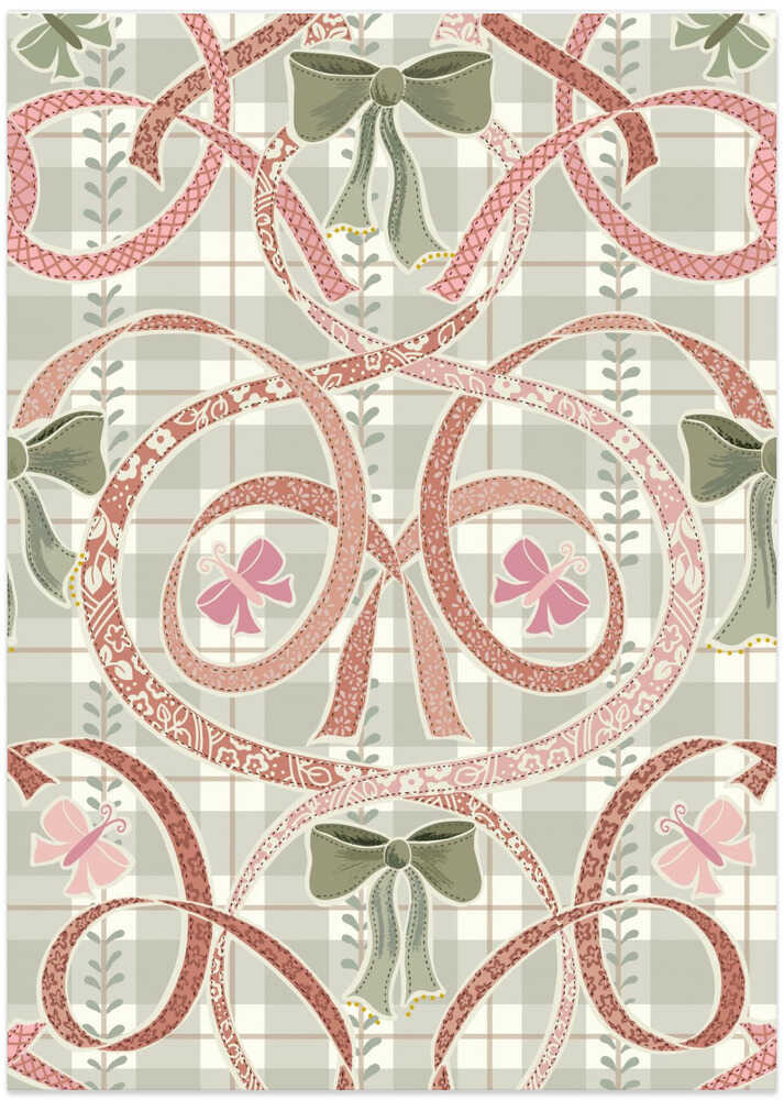 William Morris ribbons and bows pattern