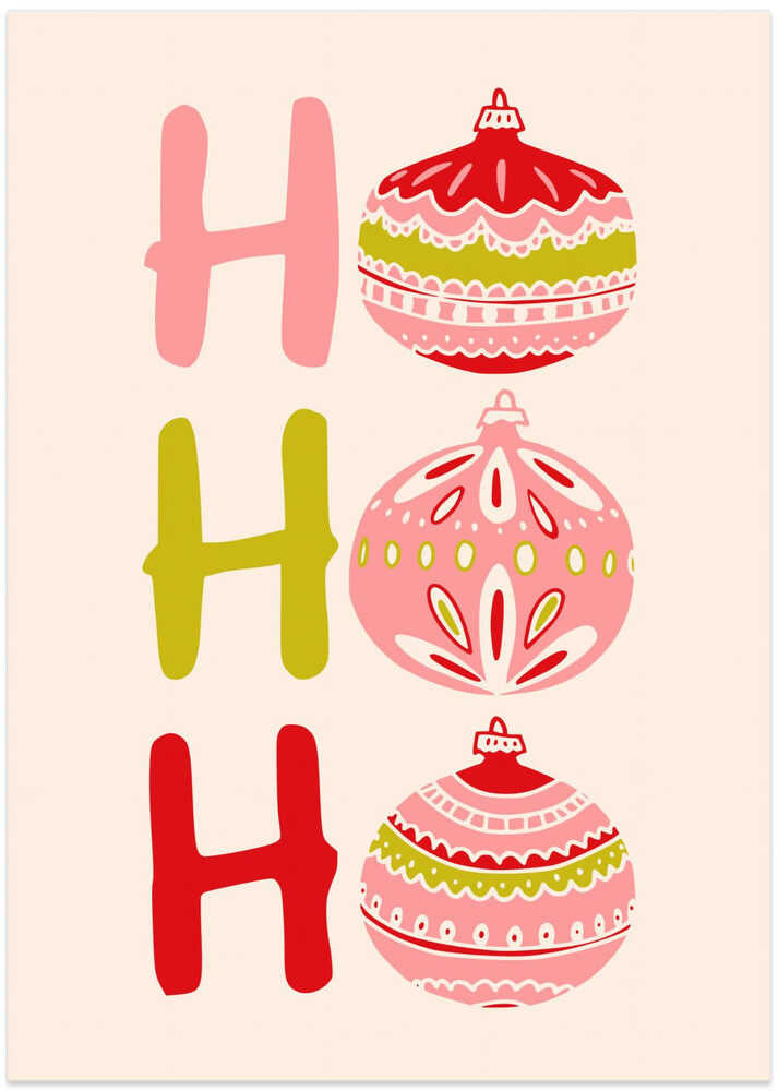 HoHoHo Cheerful little Christmas Illustration