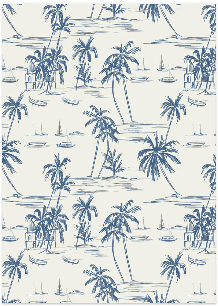 Blue Beach Pattern