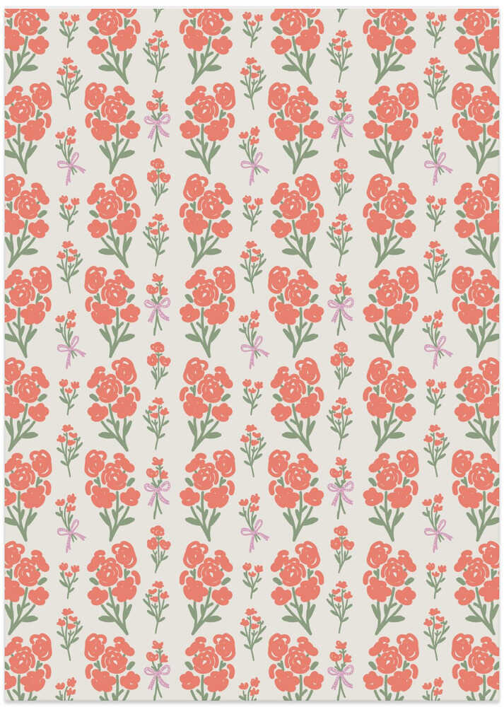 Preppy Grandmillennial Flowers Lavender