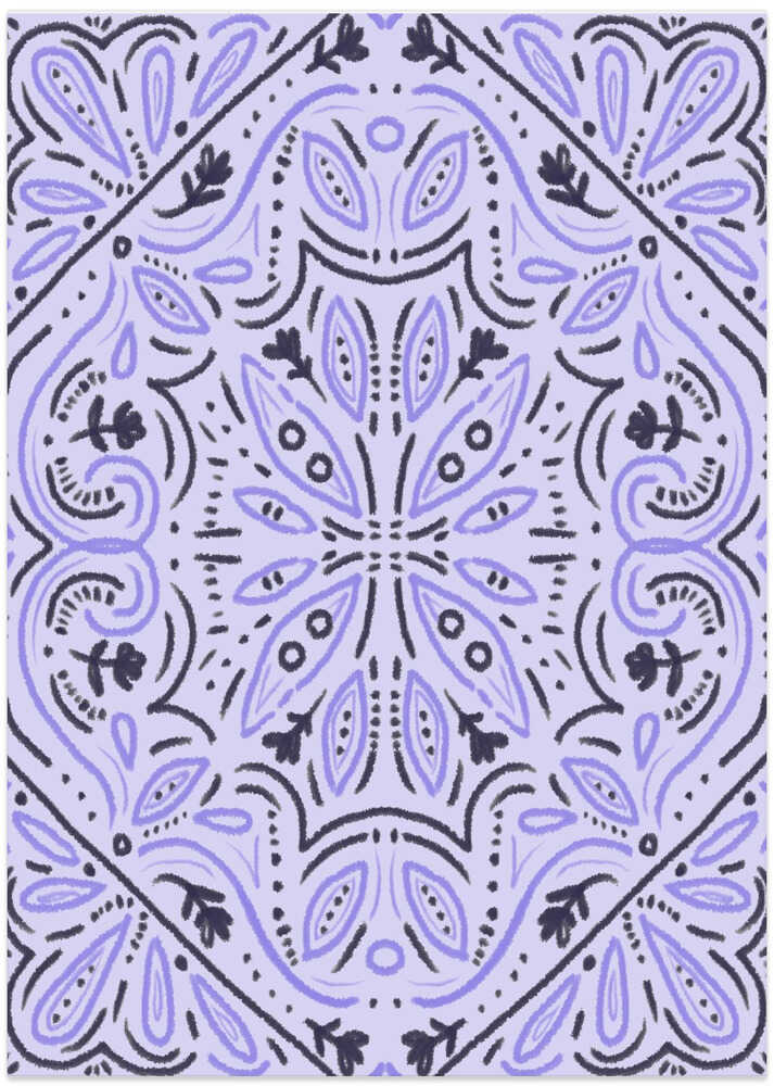 Bohemian Mirrored Tile Blue