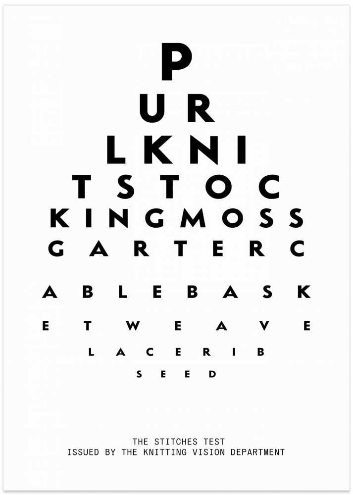 Eye test knitting