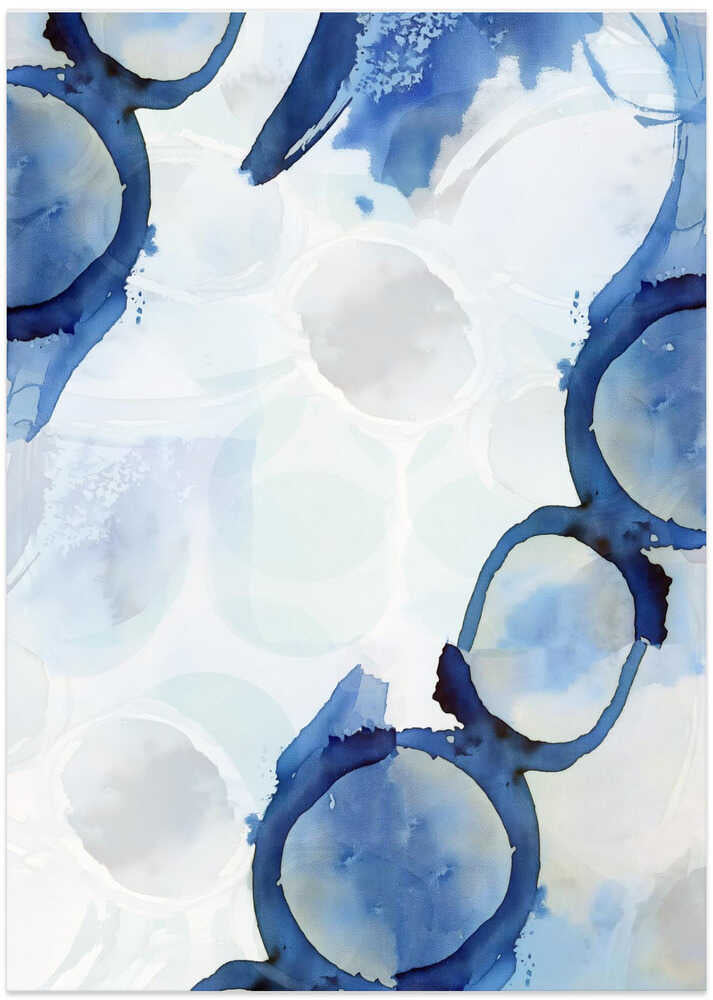 Blue Abstract Swirls 3